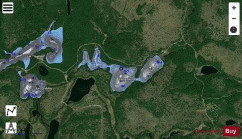 Charme, Lac depth contour Map - i-Boating App - Satellite