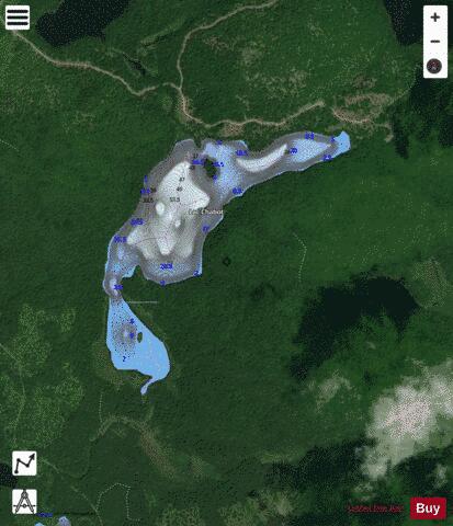 Chabot, Lac depth contour Map - i-Boating App - Satellite