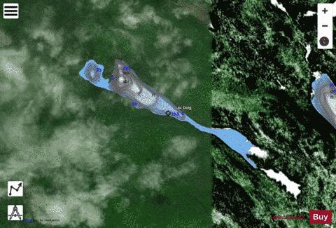 Doig, Lac depth contour Map - i-Boating App - Satellite