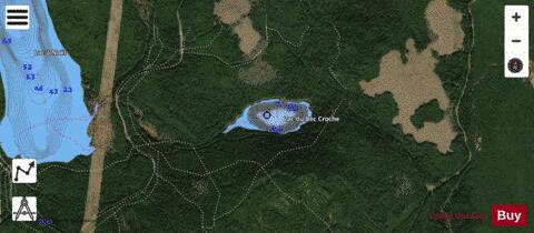 Bec Croche, Lac du depth contour Map - i-Boating App - Satellite