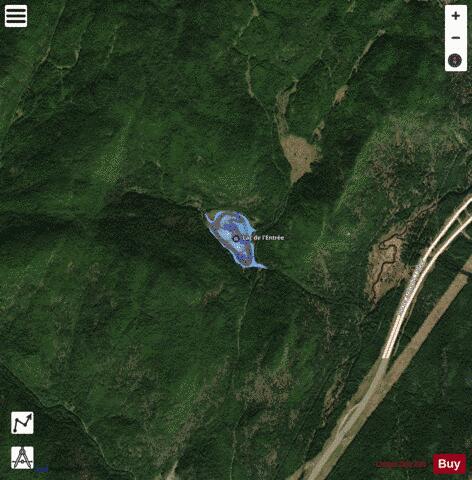 Entree, Lac de l' depth contour Map - i-Boating App - Satellite