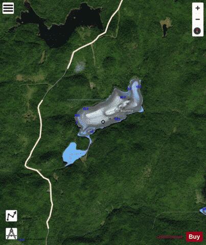 Bourette, Lac depth contour Map - i-Boating App - Satellite