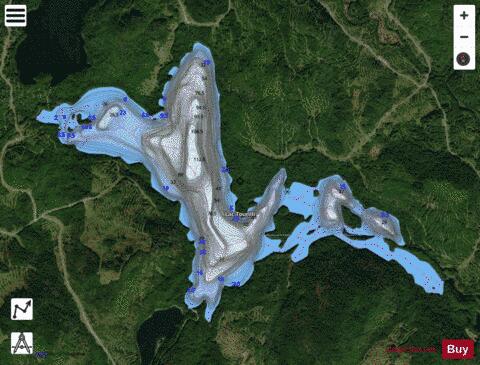 Tourilli, Lac depth contour Map - i-Boating App - Satellite