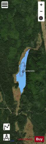 Barette, Lac depth contour Map - i-Boating App - Satellite