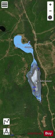 Belle Fontaine, Lac depth contour Map - i-Boating App - Satellite