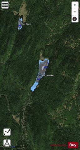 Cauchon, Lac depth contour Map - i-Boating App - Satellite