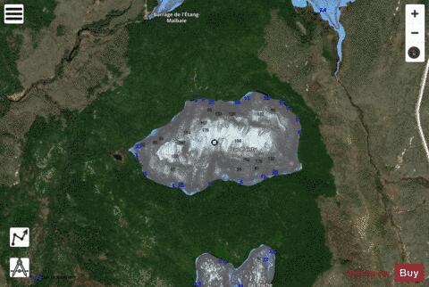 Pointu, Lac depth contour Map - i-Boating App - Satellite