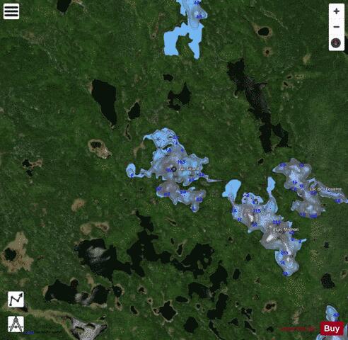 Sicard, Lac depth contour Map - i-Boating App - Satellite