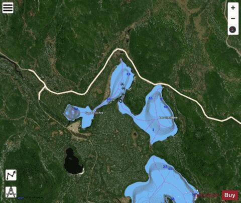 Grandpre, Lac depth contour Map - i-Boating App - Satellite
