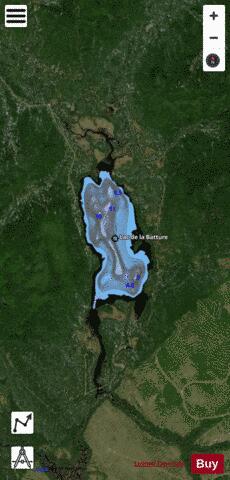 Batture, Lac de la depth contour Map - i-Boating App - Satellite