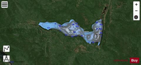 Fauvette, Lac depth contour Map - i-Boating App - Satellite