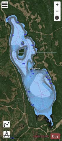 Honorine, Lac depth contour Map - i-Boating App - Satellite