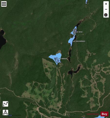 Debous, Lac depth contour Map - i-Boating App - Satellite