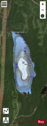Frazie, Lac depth contour Map - i-Boating App - Satellite