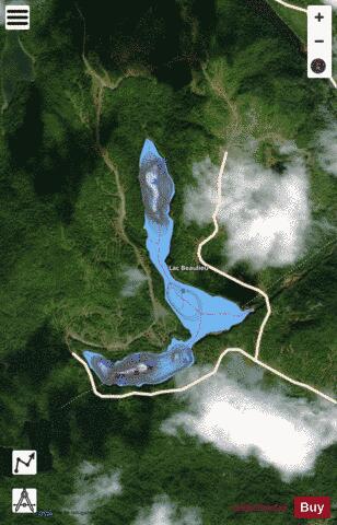 Beaulieu, Lac depth contour Map - i-Boating App - Satellite
