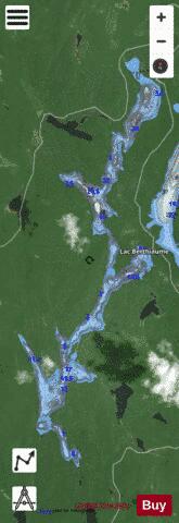 Berthiaume, Lac depth contour Map - i-Boating App - Satellite