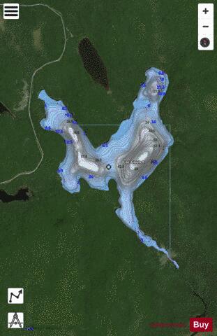 Goulet, Lac depth contour Map - i-Boating App - Satellite