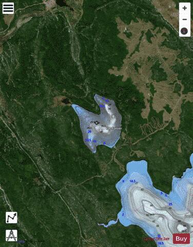 Fortier, Lac depth contour Map - i-Boating App - Satellite