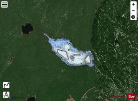 Godin, Lac depth contour Map - i-Boating App - Satellite
