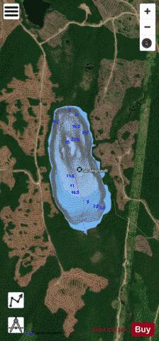 Mignault, Lac depth contour Map - i-Boating App - Satellite