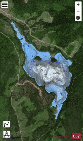 Cinto, Lac depth contour Map - i-Boating App - Satellite
