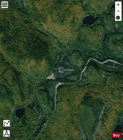 Perdrix, Lac depth contour Map - i-Boating App - Satellite