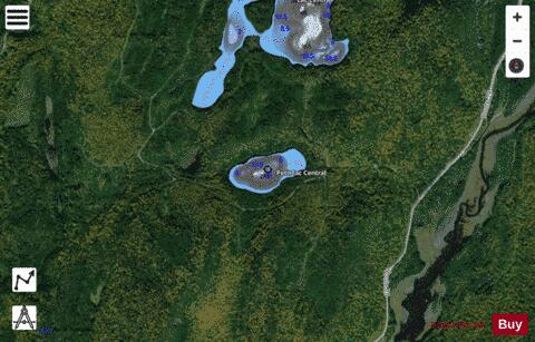 Central, Petit lac depth contour Map - i-Boating App - Satellite