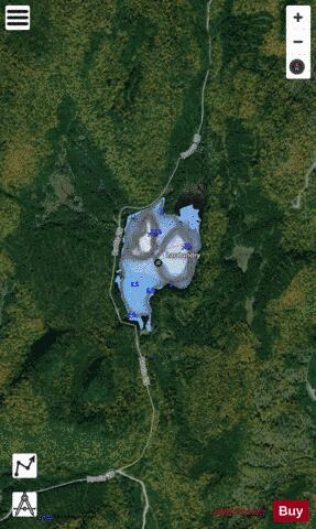 Landry, Lac depth contour Map - i-Boating App - Satellite