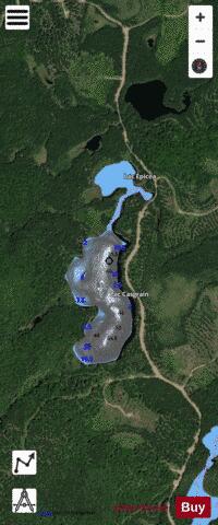 Casgrain, Lac depth contour Map - i-Boating App - Satellite
