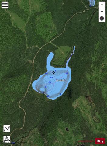 Milord, Lac depth contour Map - i-Boating App - Satellite