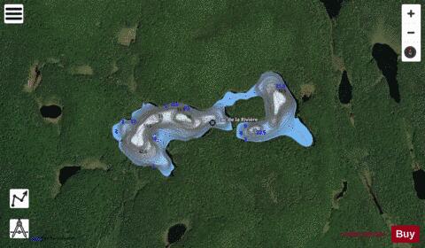 Riviere, Lac de la depth contour Map - i-Boating App - Satellite