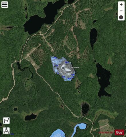 Eau Claire, Lac a l' depth contour Map - i-Boating App - Satellite