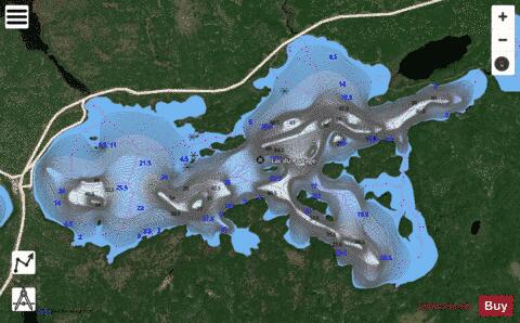 Portage, Lac du depth contour Map - i-Boating App - Satellite