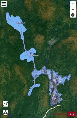 Wisopchidick, Lac depth contour Map - i-Boating App - Satellite