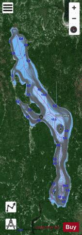 Coney, Lac depth contour Map - i-Boating App - Satellite