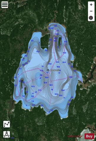 Machin, Lac depth contour Map - i-Boating App - Satellite