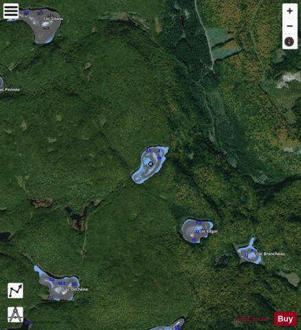 Lebrodeur, Lac depth contour Map - i-Boating App - Satellite
