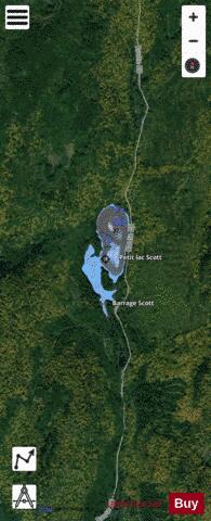 Scott, Petit lac depth contour Map - i-Boating App - Satellite