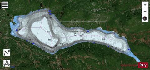 Porc-Epic, Lac au depth contour Map - i-Boating App - Satellite