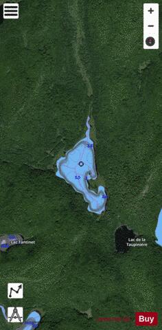 Manchot, Lac depth contour Map - i-Boating App - Satellite