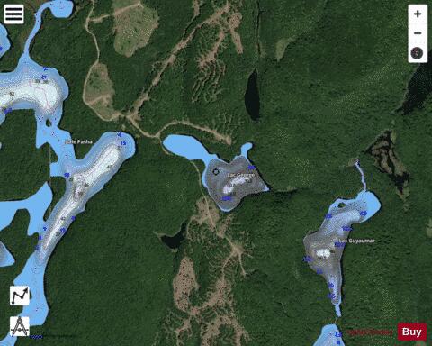 George, Lac depth contour Map - i-Boating App - Satellite