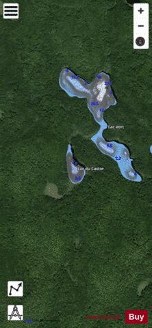 Castor, Lac du depth contour Map - i-Boating App - Satellite
