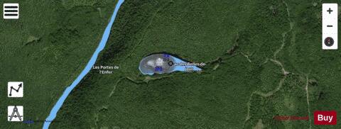 Belles-de-Jour, Lac des depth contour Map - i-Boating App - Satellite