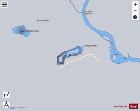 Lac Genetot depth contour Map - i-Boating App - Satellite