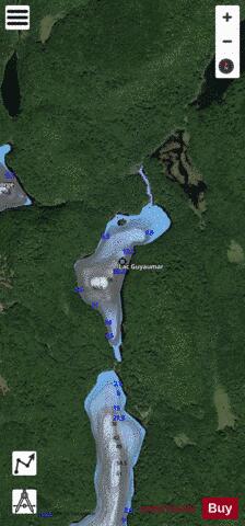 Guyaumar, Lac depth contour Map - i-Boating App - Satellite