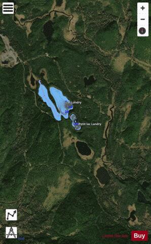 Landry, Petit lac depth contour Map - i-Boating App - Satellite