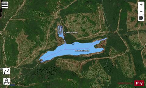 Saint-Francois, Lac depth contour Map - i-Boating App - Satellite
