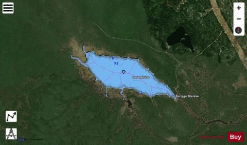 Therese, Lac depth contour Map - i-Boating App - Satellite