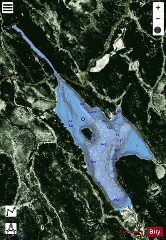 Morin, Lac depth contour Map - i-Boating App - Satellite