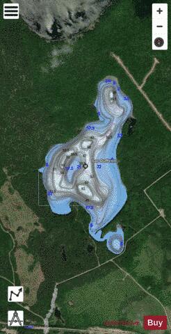 Dufferin, Lac depth contour Map - i-Boating App - Satellite